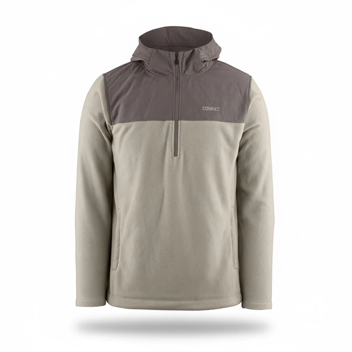 HOODIE 1/2 ZIP YUKON BEIGE CONNEC