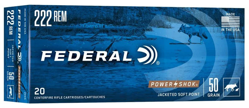 MUNITION FED.CAL.222 50 GR.