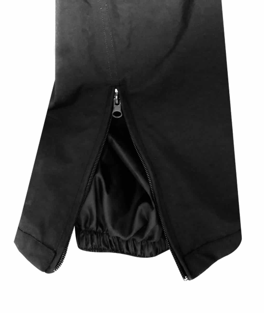 PANTALON DE NYLON DOUBLE + ZIP AU BAS