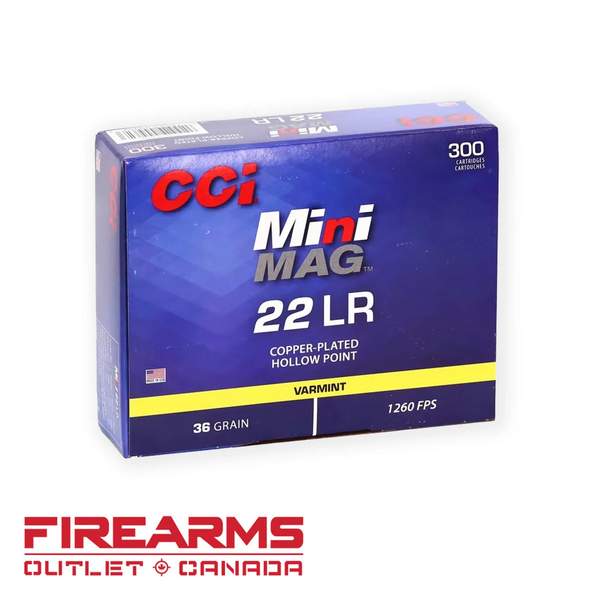 MUNITION CAL. 22 LR MINI MAG 36GR (300/BTE)