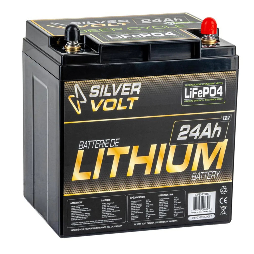 BATTERIE AU LITHIUM RECHARGEABLE "LiFePO4" - 24A