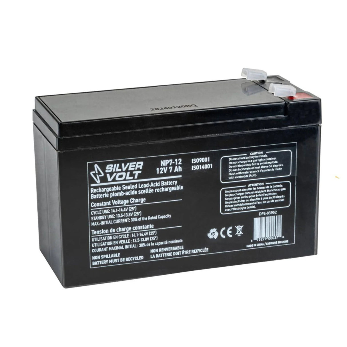 SILVER VOLT BATTERIE 12V - 7AH PLOMB