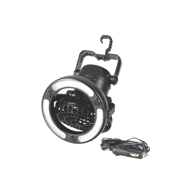 FAN ET LUMIÈRE 12V LARGE AU LED