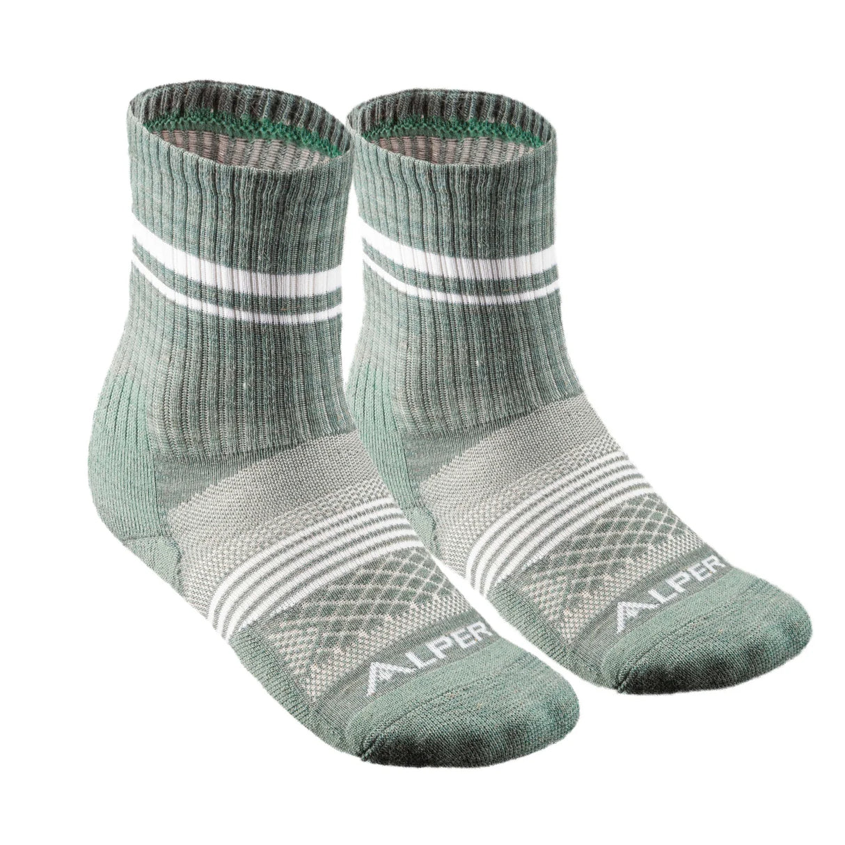 CHAUSSETTE TREKCREW FEMME GRIS/AQUA