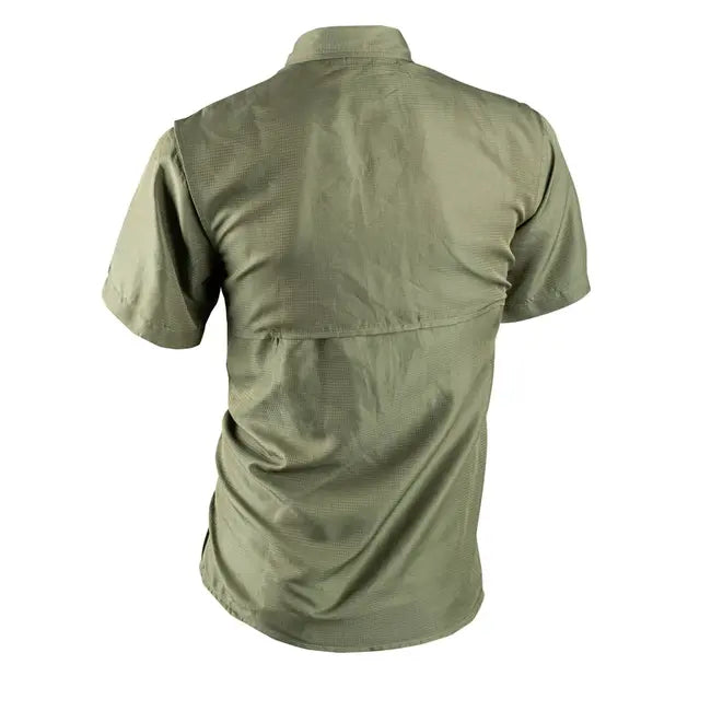 CHEMISE PÊCHE KAKI MANCHE COURTE HOMME