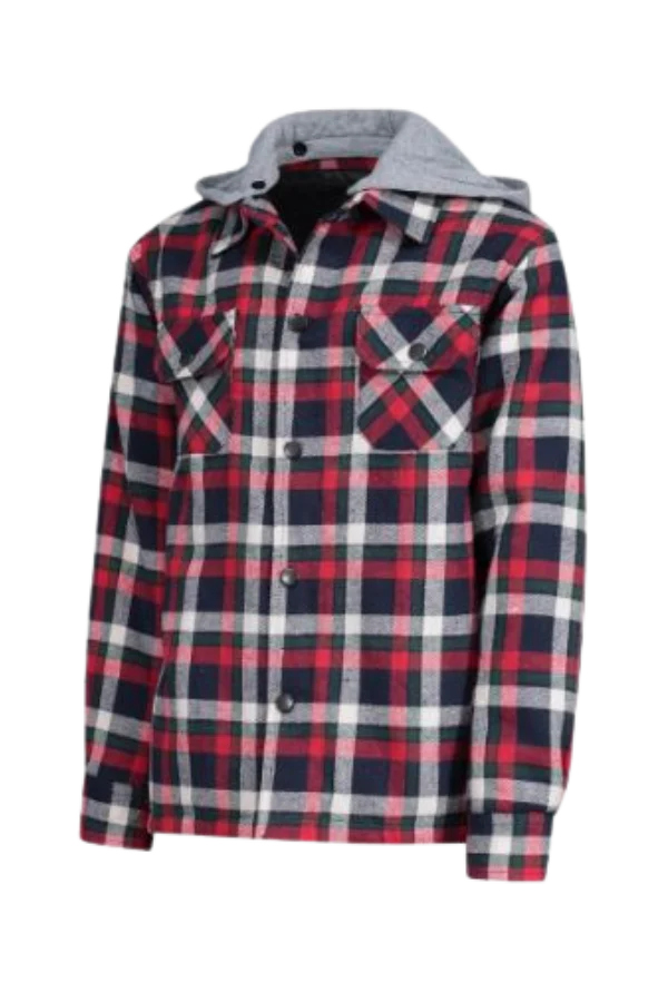 CHEMISE FLANELLE CAPUCHON ROUGE JUNIOR