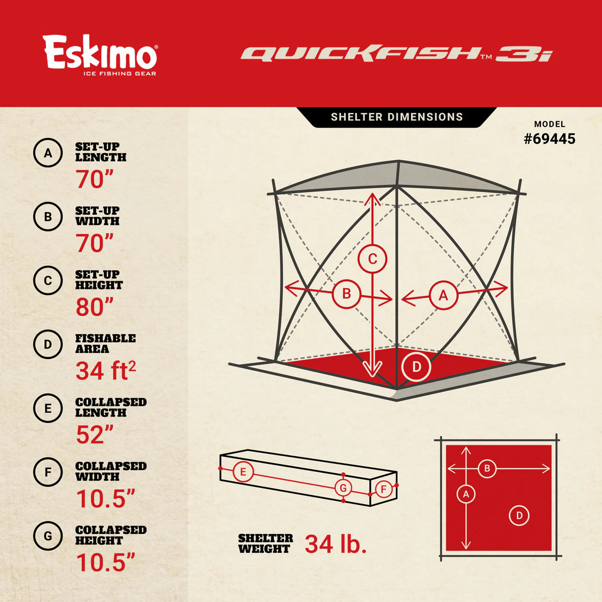 Tente Eskimo Quickfish 3i *Démonstrateur*