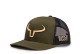 CASQUETTE TRUCKER RANCHER VERT MOUSSE LOGO GOLD