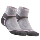 BAS MERINOS COLDFIELD FEMME GRIS ET ROSE