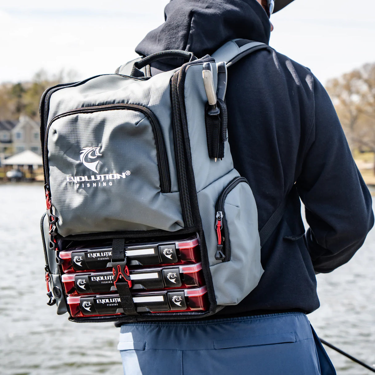 EVOLUTION Sac a pêche Largemouth 3.0 Gris