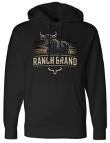 HOODIE RANCH BRAND ANGUS NOIR
