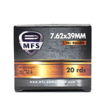 MUNITION FMJ 7.62 X 39  124 GR. NON COROSIVE