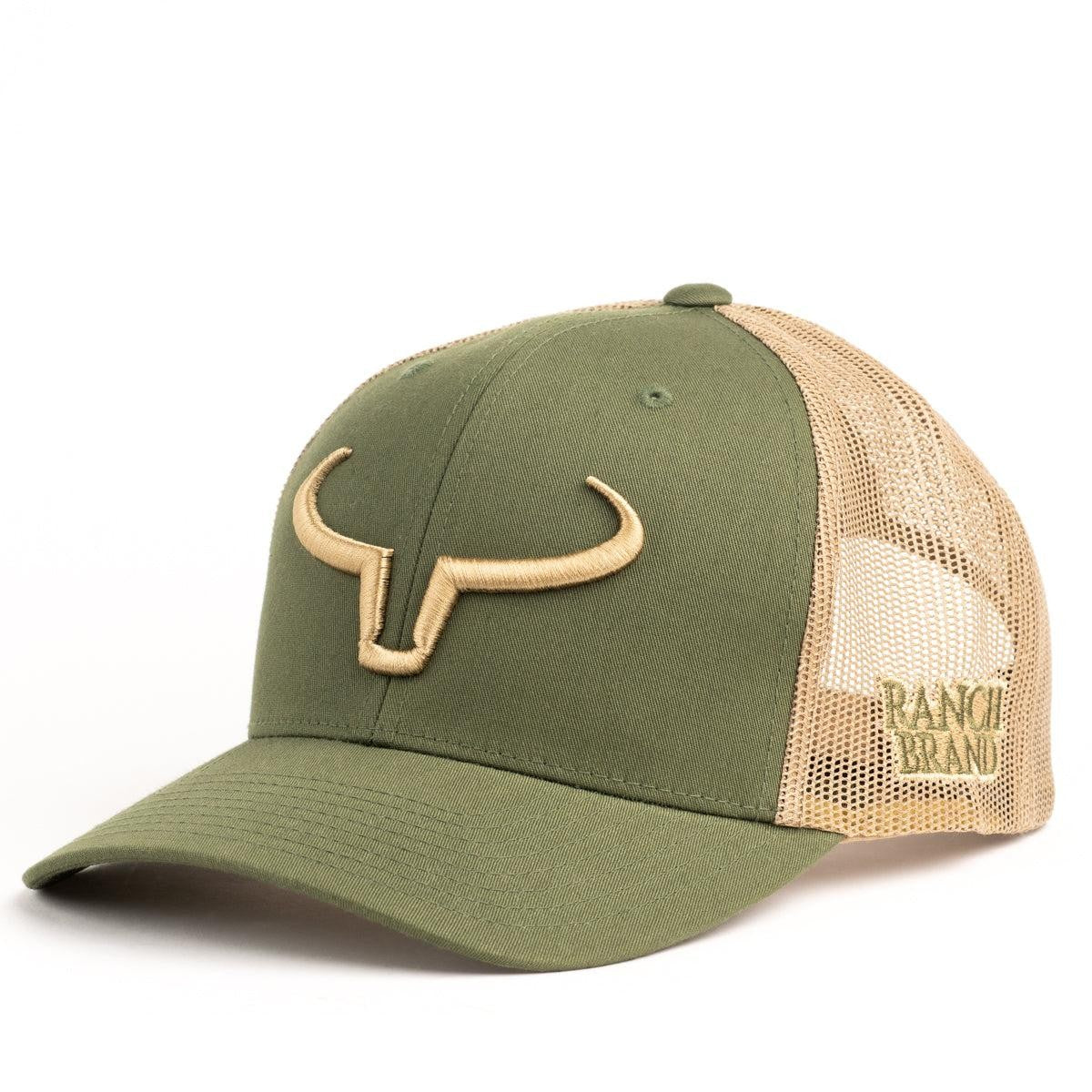 CASQUETTE RANCHER VERTE ET BEIGE