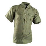 CHEMISE PÊCHE KAKI MANCHE COURTE HOMME