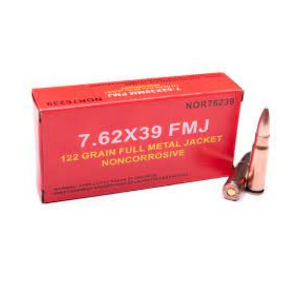 MUNITION 7.62X39 NON CORROSIVE(20)