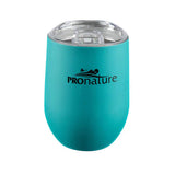 VERRE À VIN  TURQUOISE +COUVERCLE