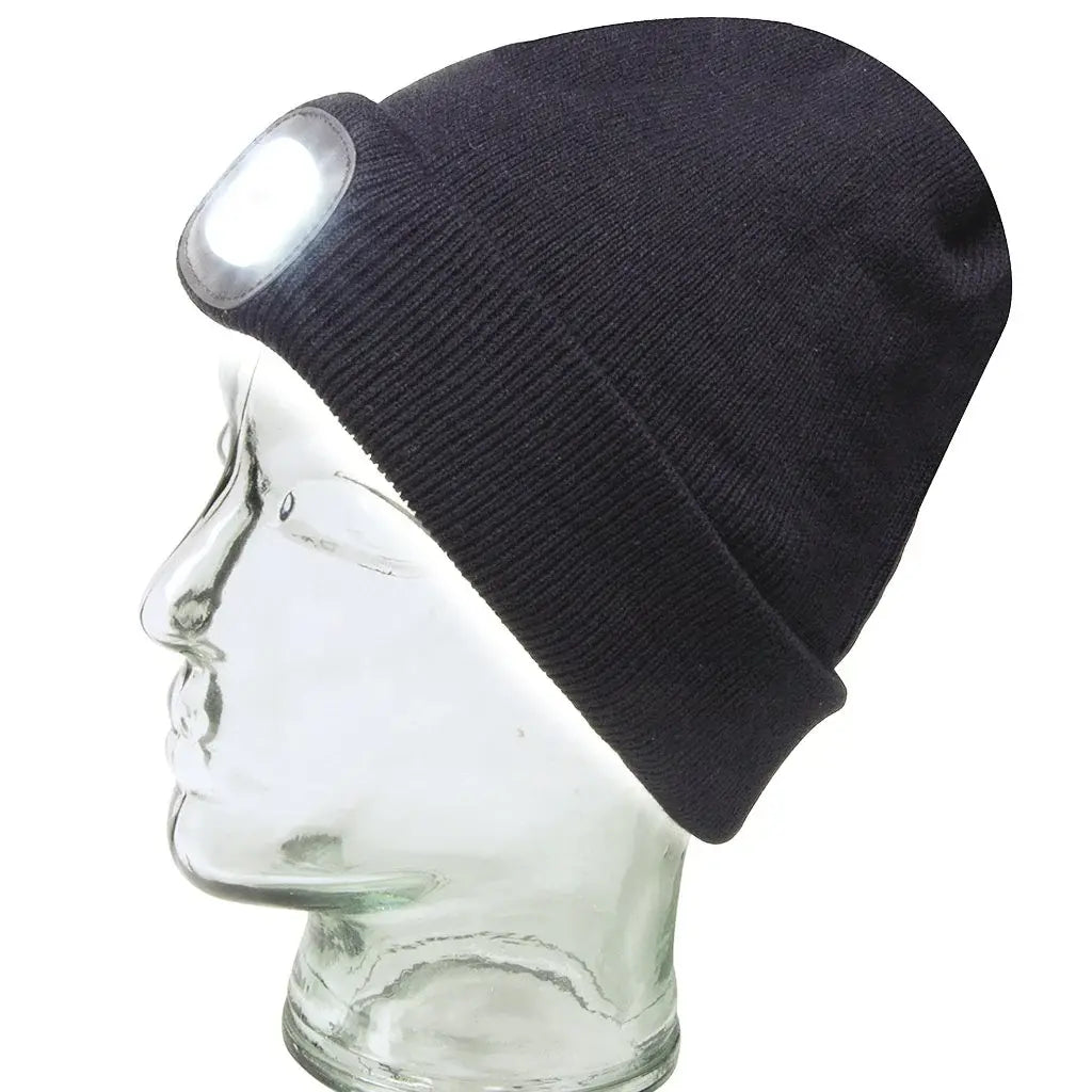 TUQUE NOIR LUMIÈRE LED 150 LUMEN